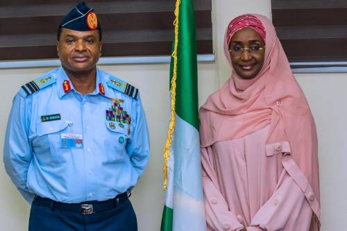 One Year After Being Rumoured To Be President Buhari’s Mistress, Humanitarian Affairs Minister, Sadiya Farouq, Marries Chief Of Air Staff, Abubakar, In Secret Ceremony
