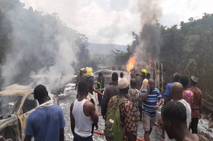 At least 9 persons dead, vehicles burnt in Osun diesel tanker explosion