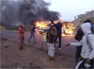 Wikki Tourists FC bus burnt to ashes in accident