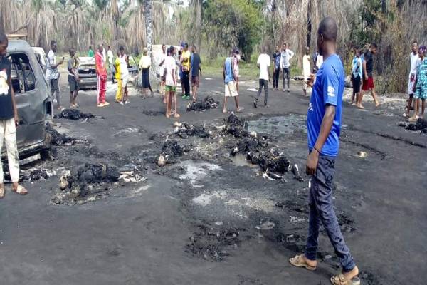 80 burnt to death at oil bunkering site in Imo