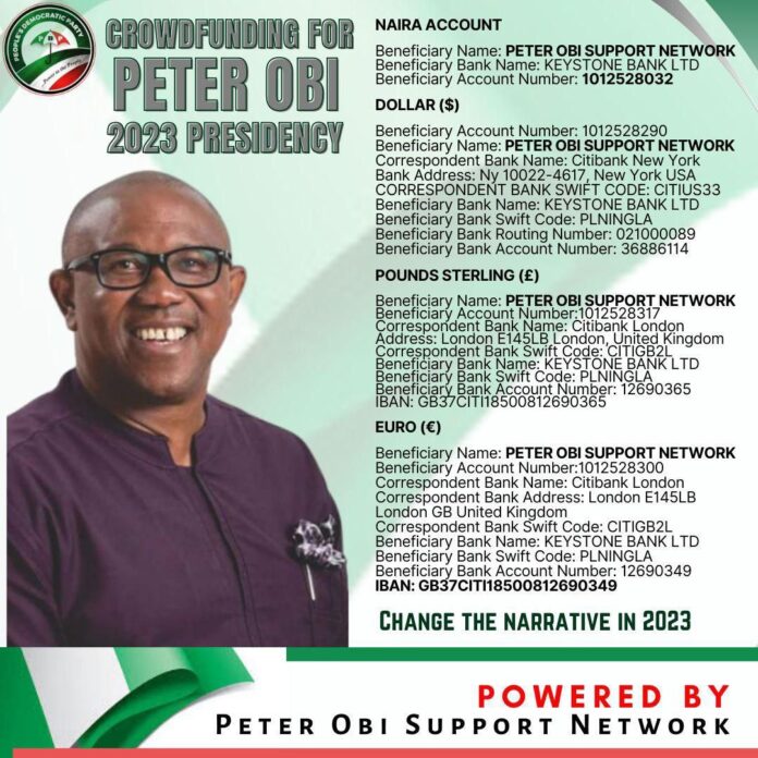 Group crowdfund for Peter Obi