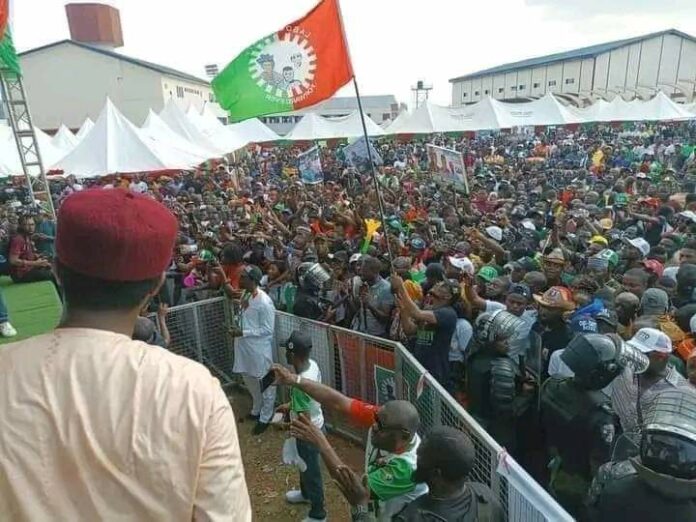 2023: Mammoth crowd as Obidients flood Peter Obi's Oyo campaign rally [PHOTOS]