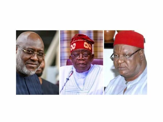 Tinubu meets with Pius Anyim, Olisa Metuh in Aso Villa