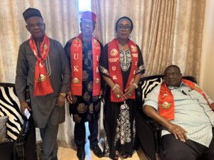 Chief Emmanuel Iwuanyanwu with Ohaneze leadership in the UK