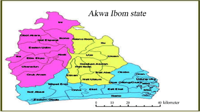 Map of Akwa Ibom
