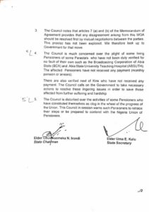 Pension: We didn't agree to waive outstanding gratuities and entitlements - Abia NUP