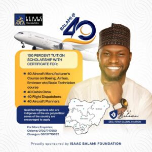 Balami writes Nigerian youths, as aviation expert, activist shuns 40th birthday celebration 