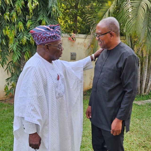 Peter Obi visits Obasanjo after Babangida, Jonathan meetings Olusegun Obasanjo and Peter Obi