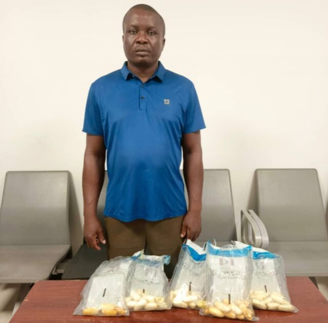 NDLEA Nabs Iran-bound Businessman For Ingesting 53 Wraps Of Cocaine NDLEA Nabs Iran-bound Businessman For Ingesting 53 Wraps Of Cocaine