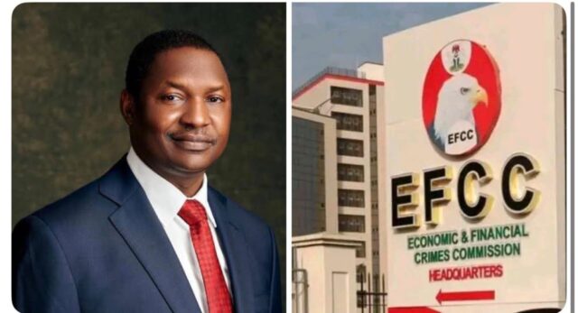 ‘This isn't politics, you never met bail conditions’ — EFCC ‘This isn't politics, you never met bail conditions’ — EFCC slams Malami