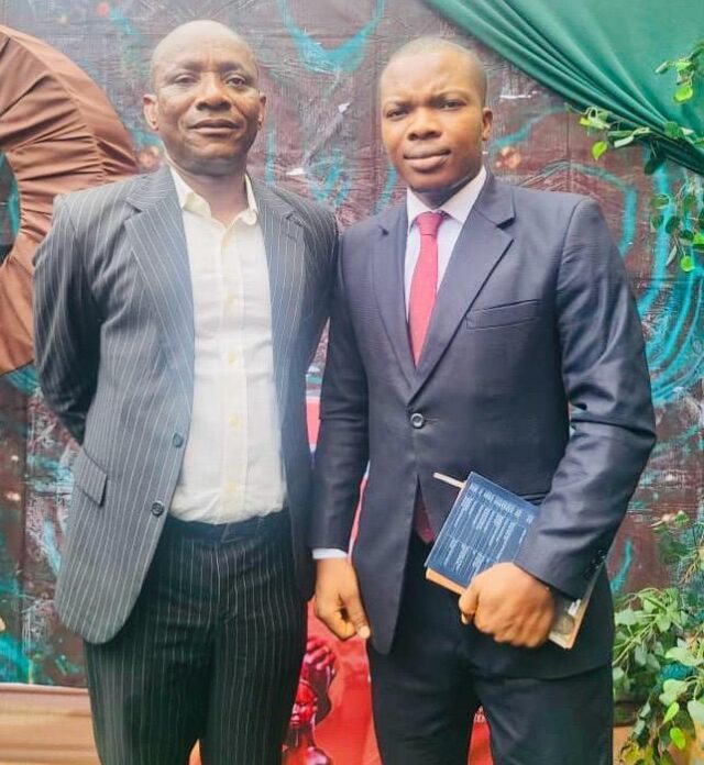Commemorative Picture after The 4th Innocent Chukwuemeka Chukwuma Annual Impact and Legacy Lecture: (L) Dr. Sam Amadi, Keynote Speaker, and, (R) Barr. Ugonna Martins Ekowu, In-House Counsel, Chicason Group of Companies, representing,Founder, NESH Foundation.