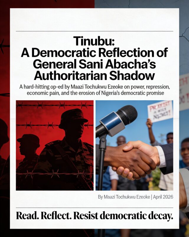 Tinubu- A Democratic Reflection of General Sani Abacha’s Authoritarian Shadow Tinubu- A Democratic Reflection of General Sani Abacha’s Authoritarian Shadow