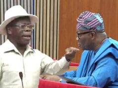 Akpabio and Oshiomhole Clash in Senate Over Rule Changes as Plenary Briefly Disrupted Akpabio and Oshiomhole Clash in Senate Over Rule Changes as Plenary Briefly Disrupted