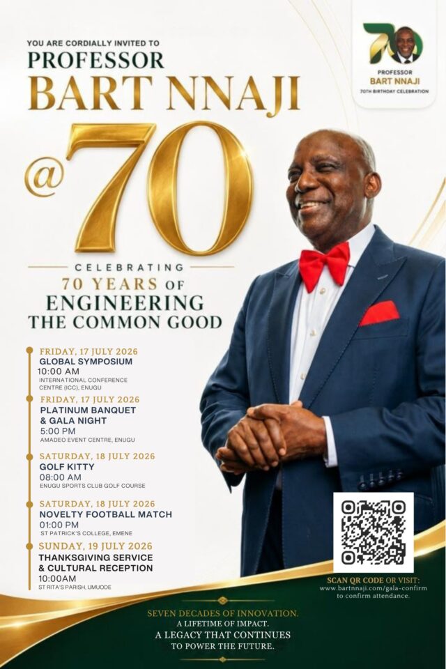 Bart Nnaji at 70: Reflections on a Life of Service and Excellence